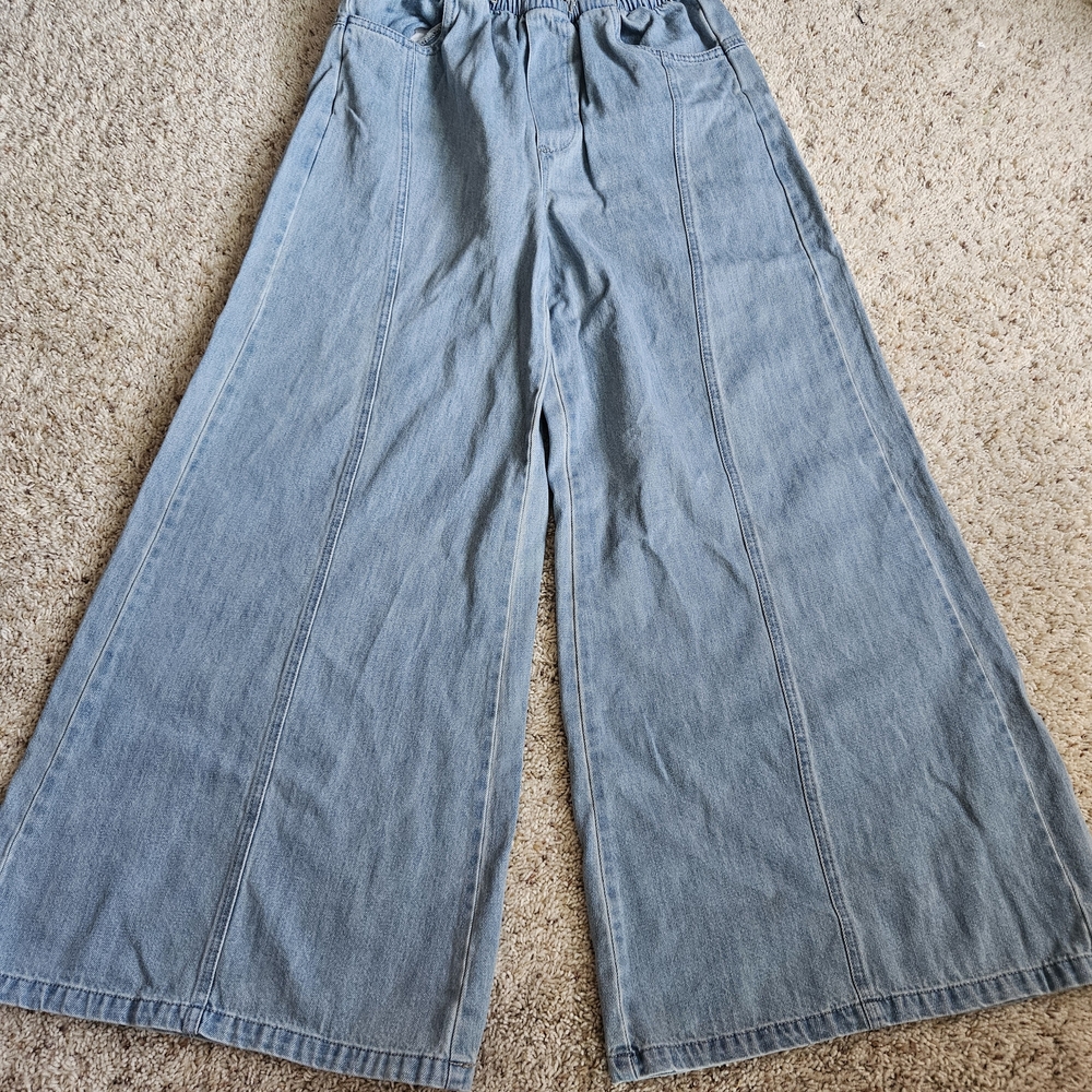 Together Light Blue Elastic Waist Denim Pants